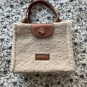 Guess shearling/boucle handbag
